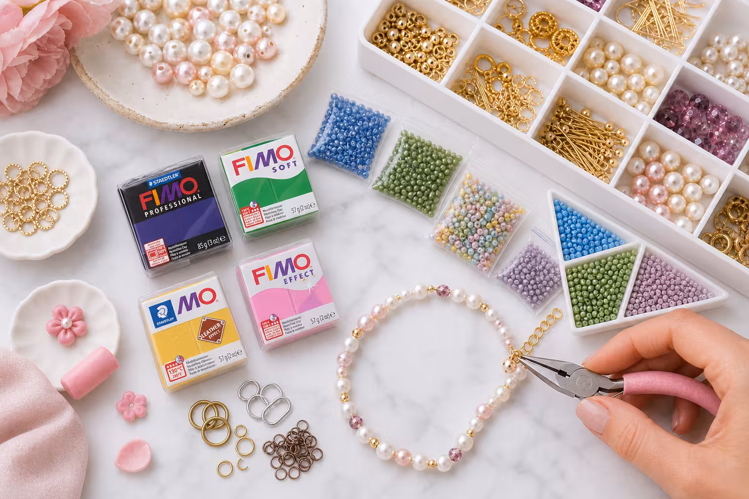 Materiale creative, margele si accesorii pentru proiecte handmade
